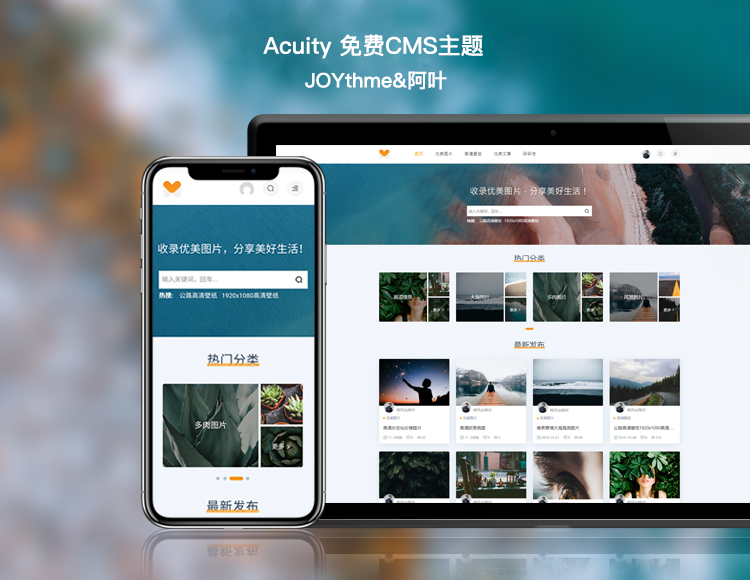 Acuity主题一款界面优美的免费WordPress图片主题-A17资源网